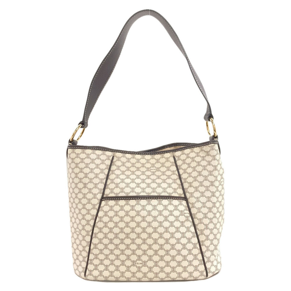 Celine Macadam Pattern Shoulder Bag, PVC/Leather, Women's CELINE